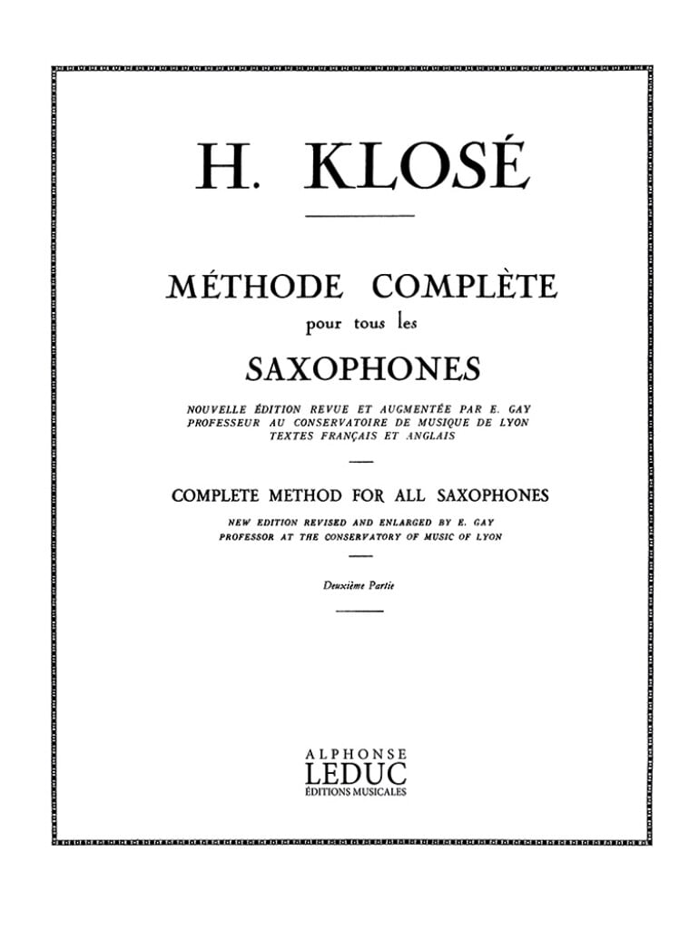 Methode de Saxophone Vol. 2